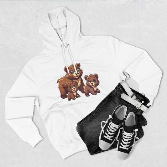 Cozy Bear Family Fleece Hoodie | Cute Animal Design, Winter Wear, Gifts for Kids & Adults, Family Matching Outfit