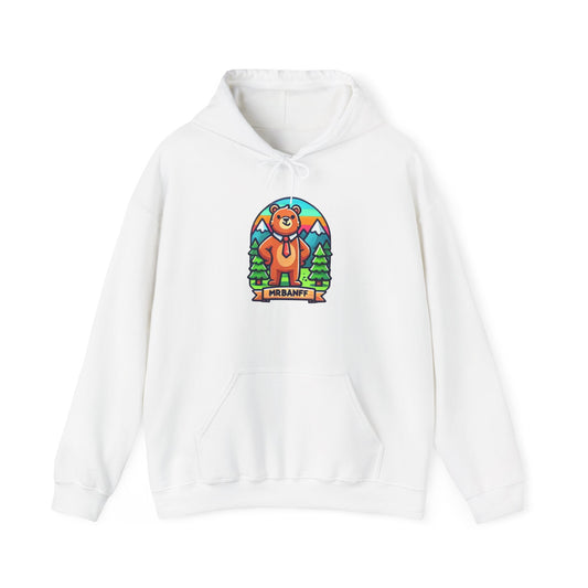 Bear Adventure Unisex Hoodie - Cozy Tree Landscape Design