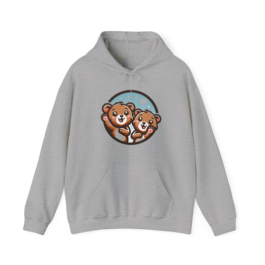 Cute Bear Graphic Hoodie, Cozy Sweatshirt, Animal Lover Gift, Unisex Apparel, Perfect for Casual Wear, Birthday or Holiday Present