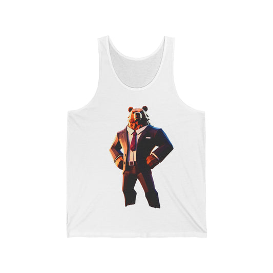 Cool Bear Suit Unisex Jersey Tank - Funny Casual Summer Top