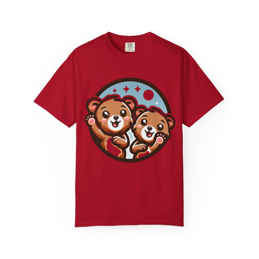 Cute Bear Duo Unisex T-shirt | Cozy Animal Tee, Gift for Kids, Cute T-shirt, Bear Lover Top, Animal Print Shirt
